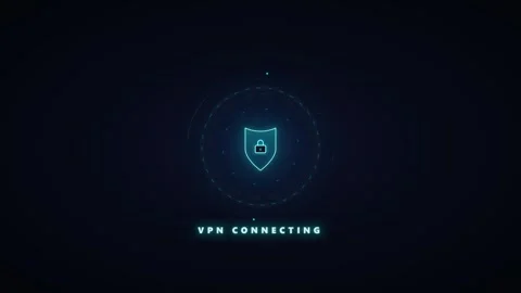 Vpn connecting digital interface: cybersecurity shield animation for networ.. Stock Footage 337566146