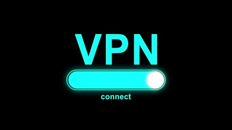 Vpn connection animation with progress bar. Vpn connection digital security.. Stock Footage 337370024