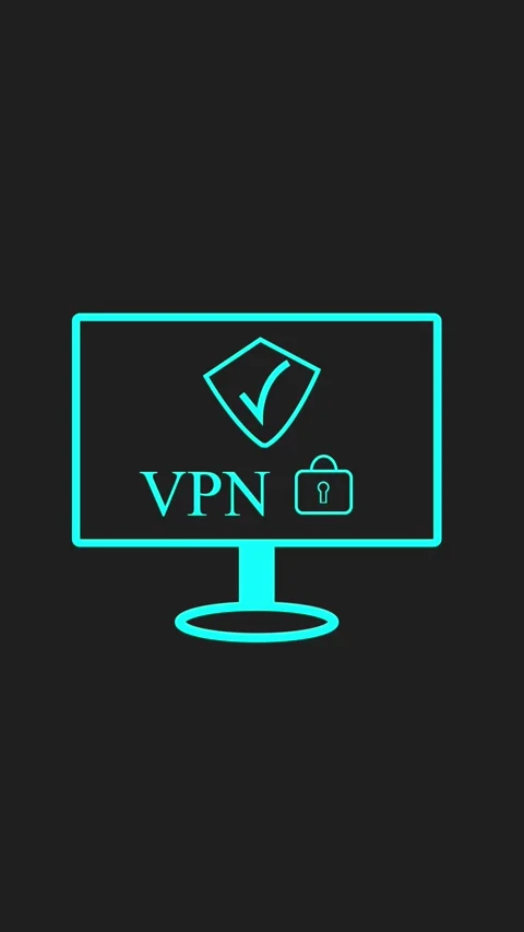 Vpn connection security software animation on computer screen showing locke.. Stock Footage 339215331