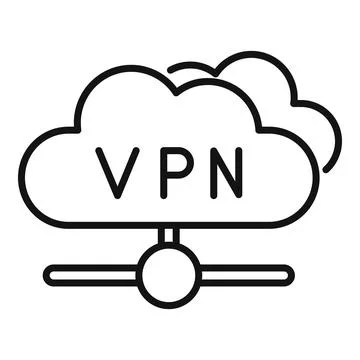 Vpn connection showing secure cloud computing network Stock Illustration