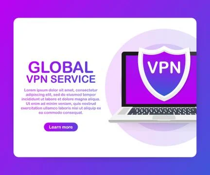 VPN connectivity. Secure virtual private network connection concept. Isometri Stock Illustration