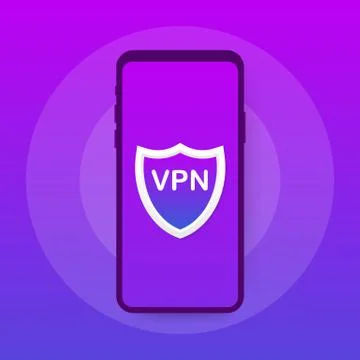 VPN connectivity. Secure virtual private network connection concept. Isometri Stock Illustration