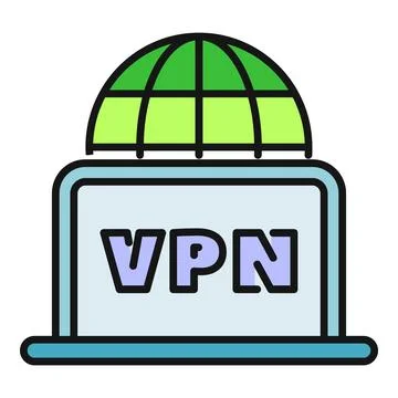 Vpn data connection protecting global internet privacy イラスト素材