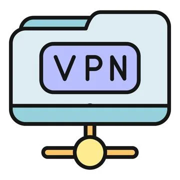 Vpn data folder protecting online privacy and security イラスト素材