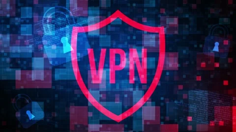 VPN Digital Title Animation. Virtual Private Network. Technology Background. 4K Stock Footage 277905336