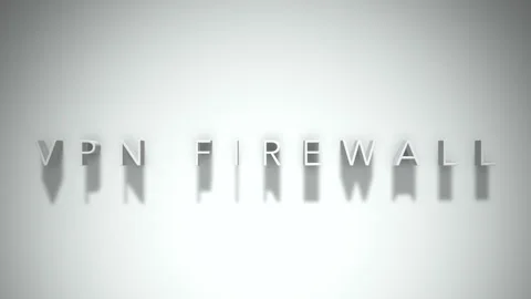 Vpn firewall 3D title animation white text on a white background Stock Footage 299369237