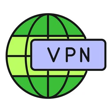 Vpn global network technology ensuring internet privacy and security Stock Illustration