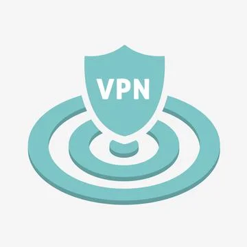VPN icon concept. Virtual private network service. Flat isometric vector symbol Illustrazione stock