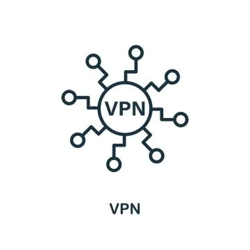 Vpn icon. Creative element design from icons collection. Pixel perfect Vpn ic Stock Illustration