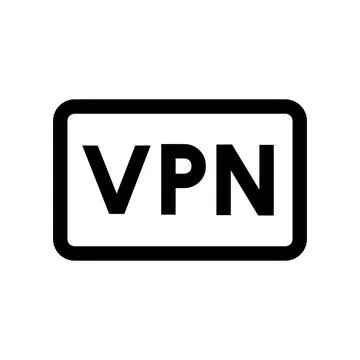 VPN icon for secure network connection and internet privacy Stock Illustration