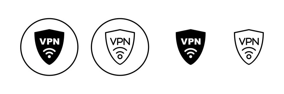 Vpn icon vector. Private network sign and symbol. virtual private network ico Illustrazione stock