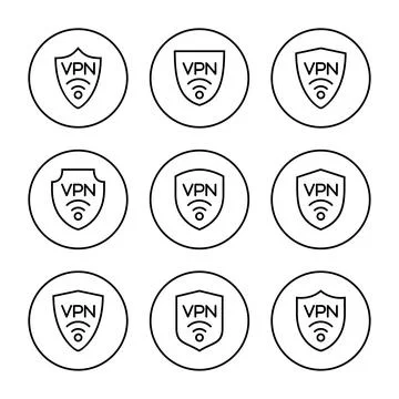 Vpn icon vector. Private network sign and symbol. virtual private network ico Stock-Illustration