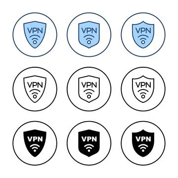Vpn icon vector. Private network sign and symbol. virtual private network ico Ilustración de archivo
