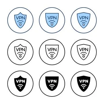 Vpn icon vector. Private network sign and symbol. virtual private network ico Stock-Illustration