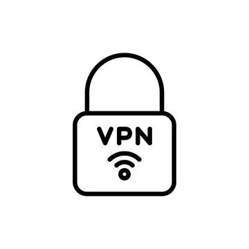 Vpn icon vector. Private network sign and symbol. virtual private network ico Stock-Illustration