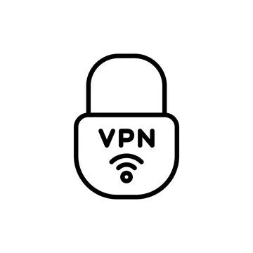 Vpn icon vector. Private network sign and symbol. virtual private network ico Ilustración de archivo