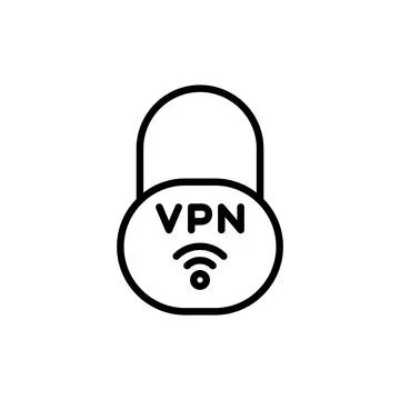 Vpn icon vector. Private network sign and symbol. virtual private network ico Stock Illustration