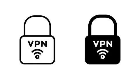 Vpn icon vector. Private network sign and symbol. virtual private network ico 库存插图