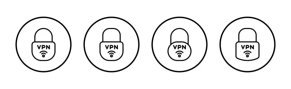 Vpn icon vector. Private network sign and symbol. virtual private network ico Ilustración de archivo