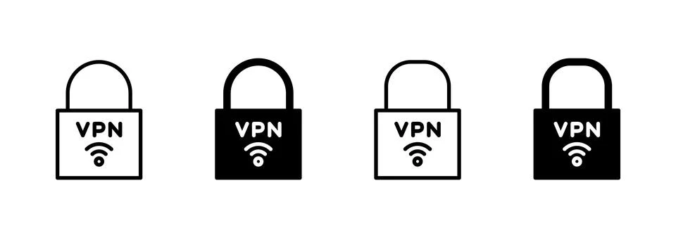 Vpn icon vector. Private network sign and symbol. virtual private network ico Stock Illustration