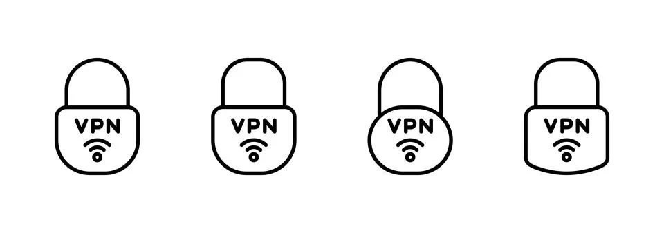 Vpn icon vector. Private network sign and symbol. virtual private network ico Illustrazione stock