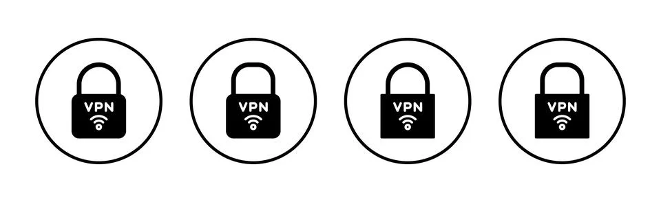 Vpn icon vector. Private network sign and symbol. virtual private network ico Ilustración de archivo
