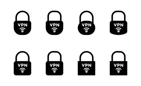 Vpn icon vector. Private network sign and symbol. virtual private network ico Stock Illustration