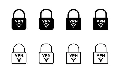 Vpn icon vector. Private network sign and symbol. virtual private network ico Illustrazione stock