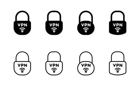 Vpn icon vector. Private network sign and symbol. virtual private network ico Illustrazione stock