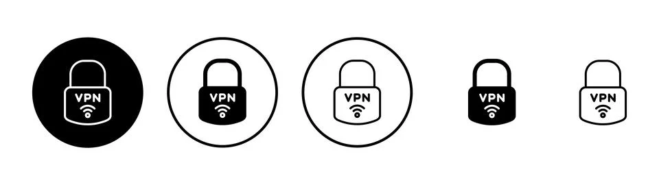 Vpn icon vector. Private network sign and symbol. virtual private network ico Illustrazione stock