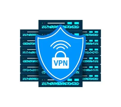VPN icon. Virtual Private Network. Cyber security, secure web traffic. Securely Stockillustratie