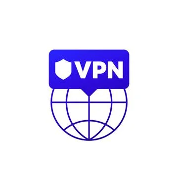 VPN icon, Virtual Private Network vector design Stock Illustration