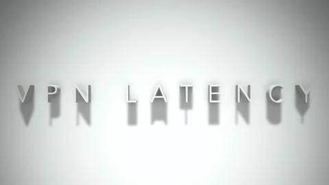 Vpn latency 3D title animation with shadows on a white background Stock Footage 296867068