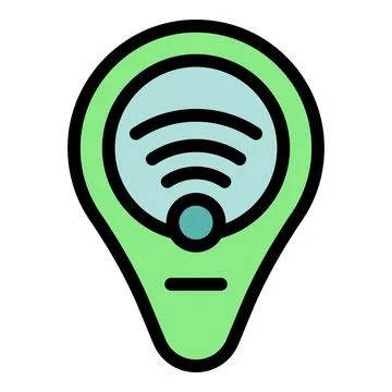 Vpn location icon vector flat Stock Illustration