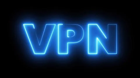 VPN neon text Stock Illustration