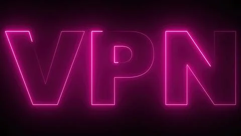 VPN neon text Stock Illustration