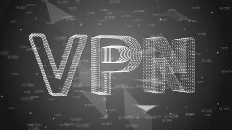 VPN, or virtual private network provides privacy, anonymity and security Illustrazione stock