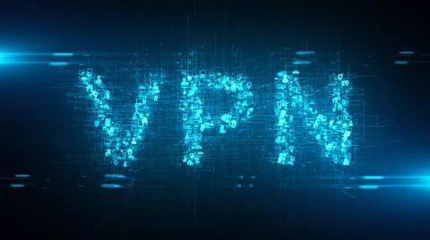 VPN, or virtual private network provides privacy, anonymity and security Stock Illustration