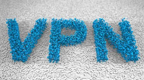 VPN, or virtual private network provides privacy, anonymity and security Stock Illustration