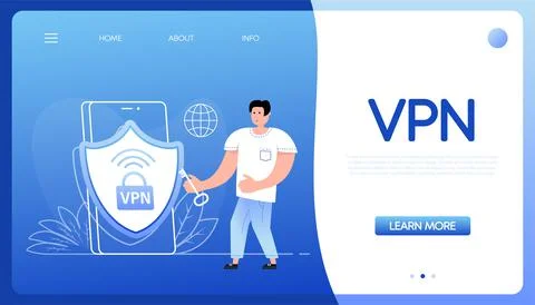 Vpn people, great design for any purposes. Data protection, internet security Stock Illustration