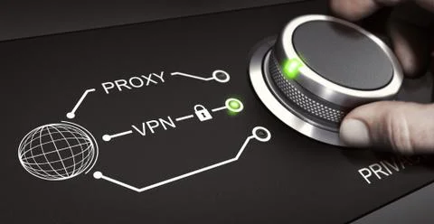 VPN, Personal Online Security, Virtual Private Network Illustrazione stock