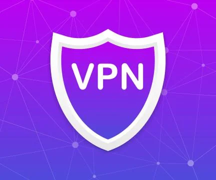 VPN Safety Shield sign. Vector illustration. Ilustração Stock