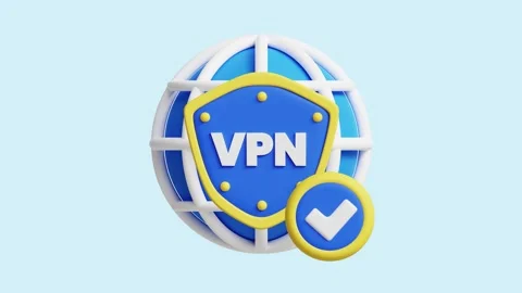 VPN Security animated 3d icon. Stock Footage 289453614