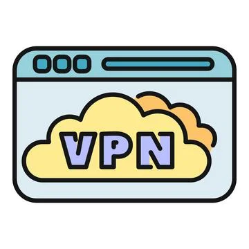 Vpn security cloud computing network privacy concept 库存插图