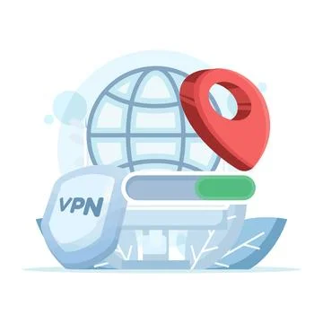 VPN security protects user privacy 스톡 일러스트