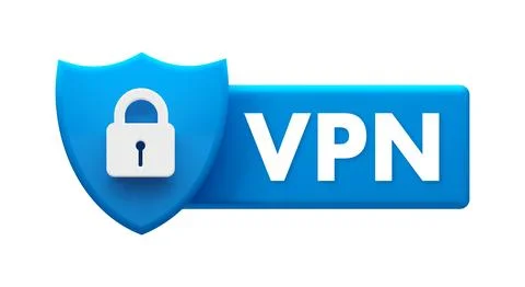 VPN Security Shield Icon - Virtual Private Network Protection and Privacy Badge Stockillustratie