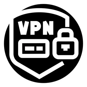Vpn shield icon ensuring network privacy and security Stockillustratie