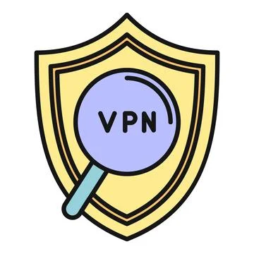 Vpn shield icon for internet privacy and security Stock-Illustration