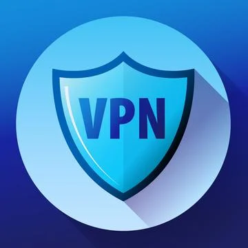 VPN shield icon vector representing Virtual Private Network technology and Stock Illustration