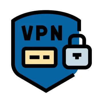Vpn shield protecting data privacy and internet security Stock Illustration